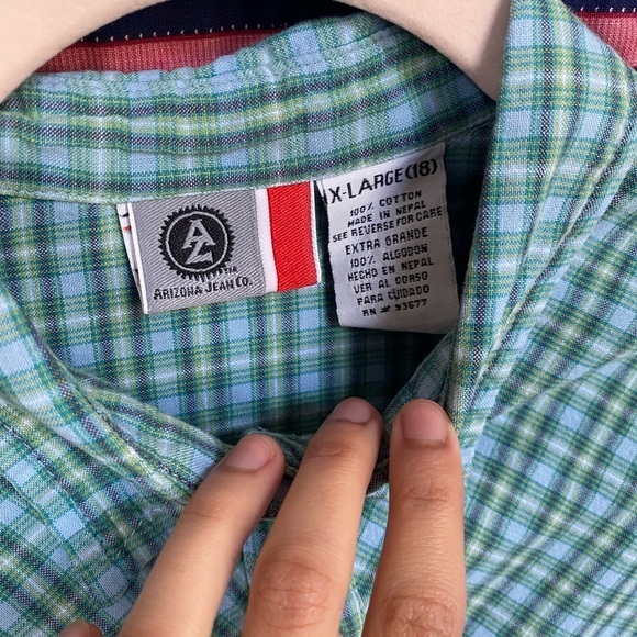 Arizona Jean plaid button down shirt - Picture 3 of 7